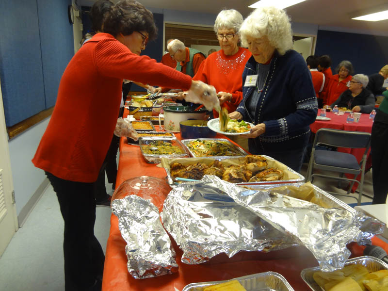 Abundance of foods at Holiday Party in 2016