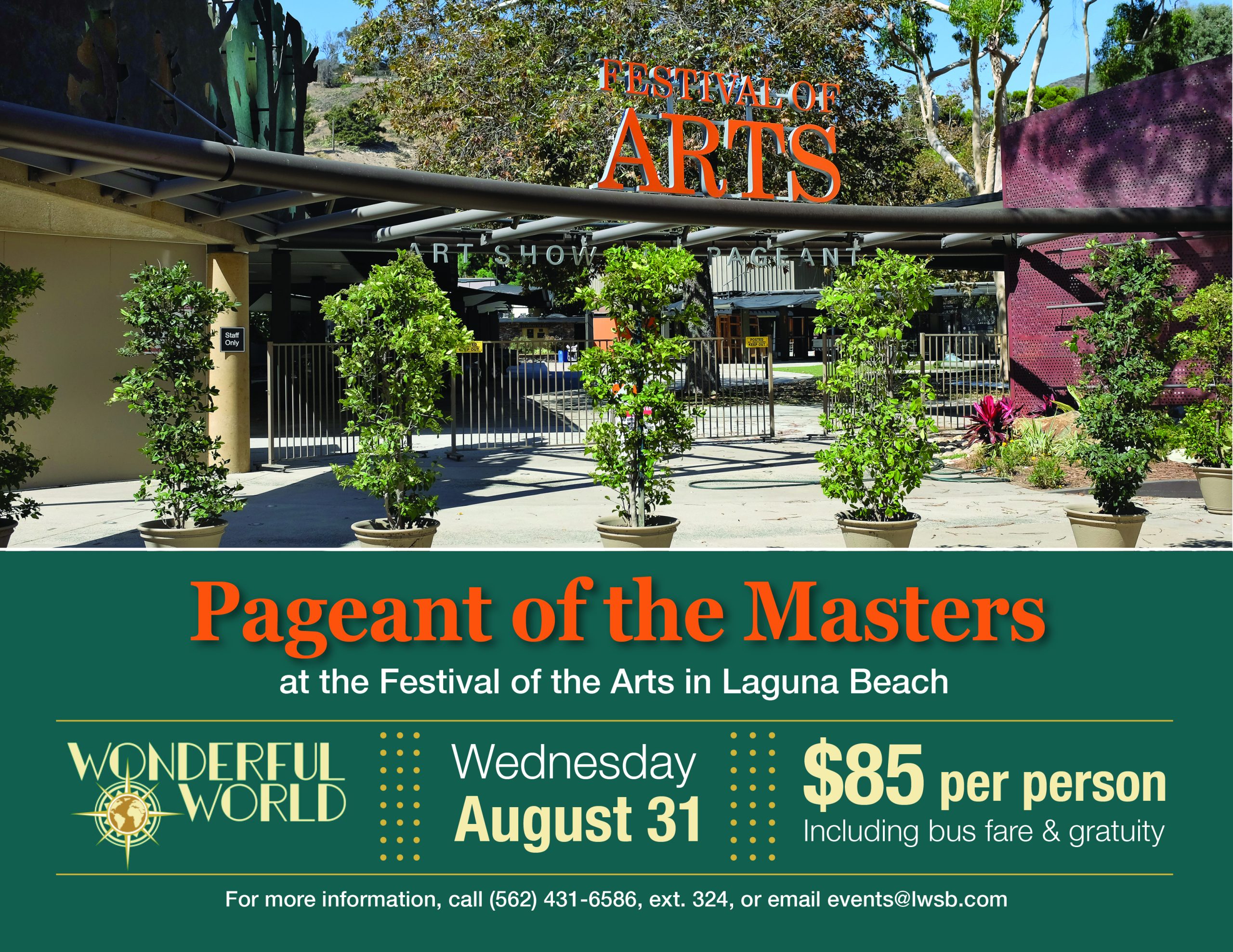 Pageant of the masters flyer